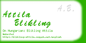 attila blikling business card